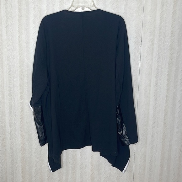 ❤️ 🆕 SHEIN CURVE plus contrast binding waterfall cardigan  Size 3XL - Picture 3 of 4